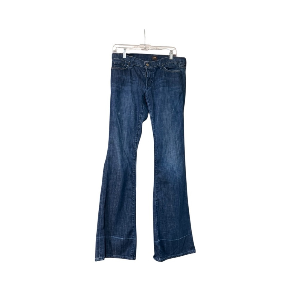 🔻Citizens of Humanity COH Low Rise Flare Jeans Size 30 Dark Wash Bootcut - Picture 3 of 8